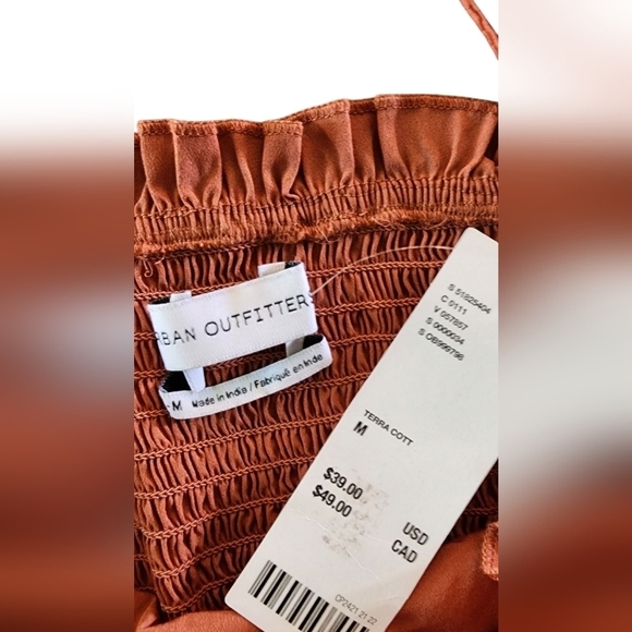 Urban Outfitters Orange Ruffle Crop Spaghetti Strap Top Women's M NWT - Picture 5 of 9